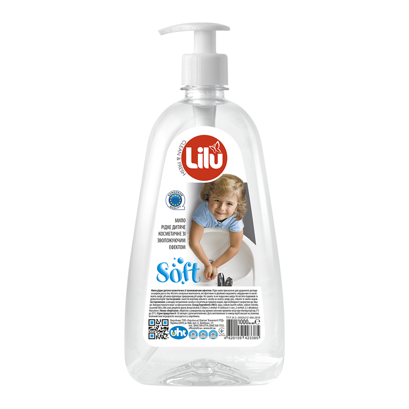 Мило рідке з антимікробною дією ILU® "LILU® SOFT" 1000 мл з дозатором